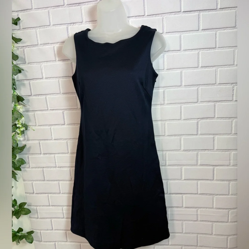 Banana Republic navy blue Textured Cutout Sheath Dress Size 4 NW